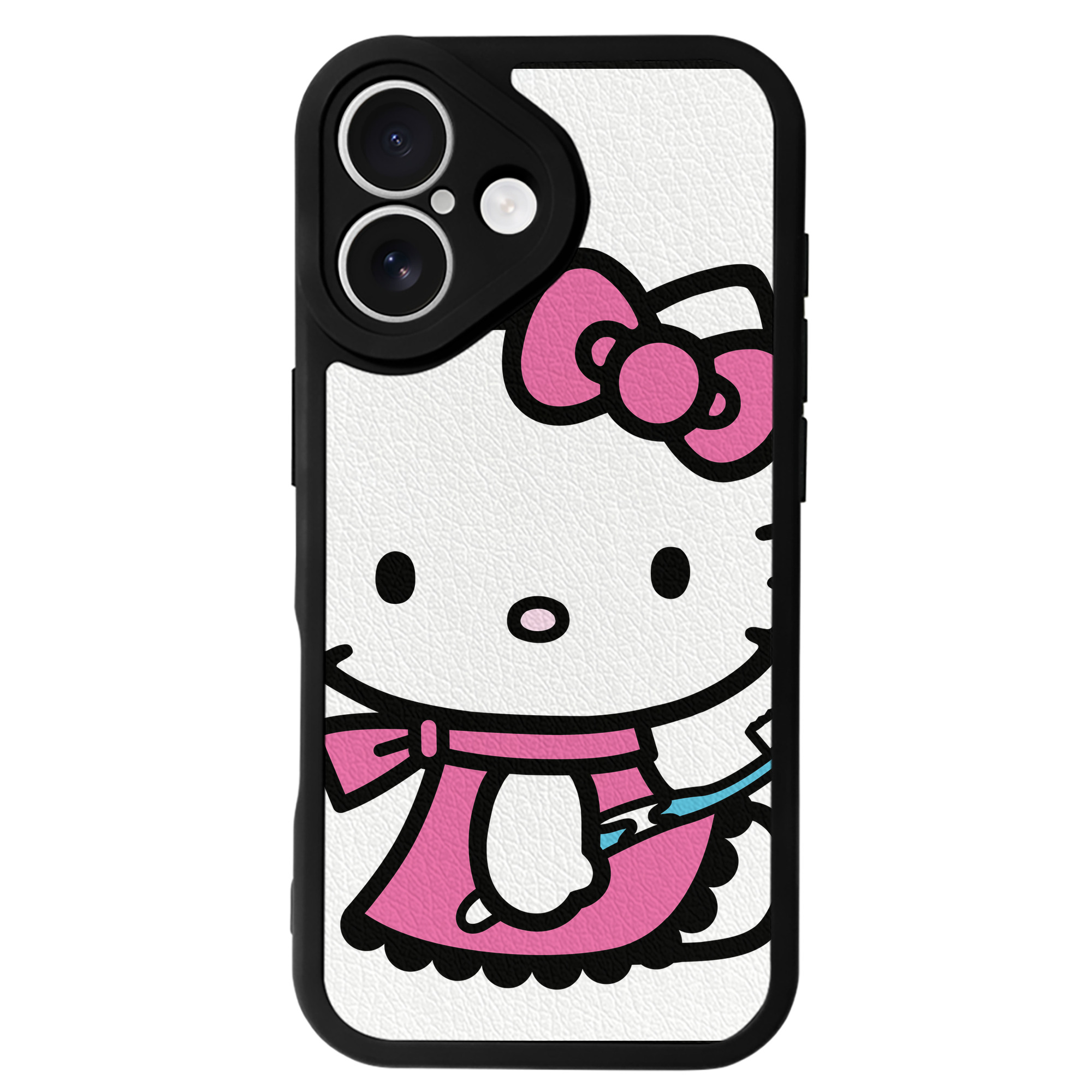 （画像用） Hello Kitty ハローキティ 【iPhone 16シリーズ対応】シリコンスマホケース（レザー調） 材質：シリコン